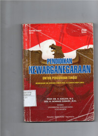Image of PENDIDIKAN KEWARGANEGARAAN UNTUK PERGURUAN TINGGI