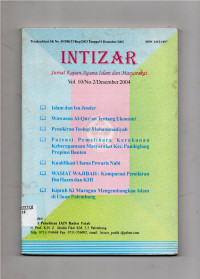Image of Intizar jurnal kajian keislaman dan kemasyarakatan